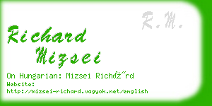 richard mizsei business card